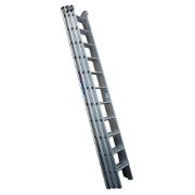 Heavy Duty D Rung Triple Section Extension Aluminium Ladder - 7.41m - 11 Rung