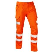 Leo Kingford Rail Hi Vis Orange Cargo Trousers - Short Leg