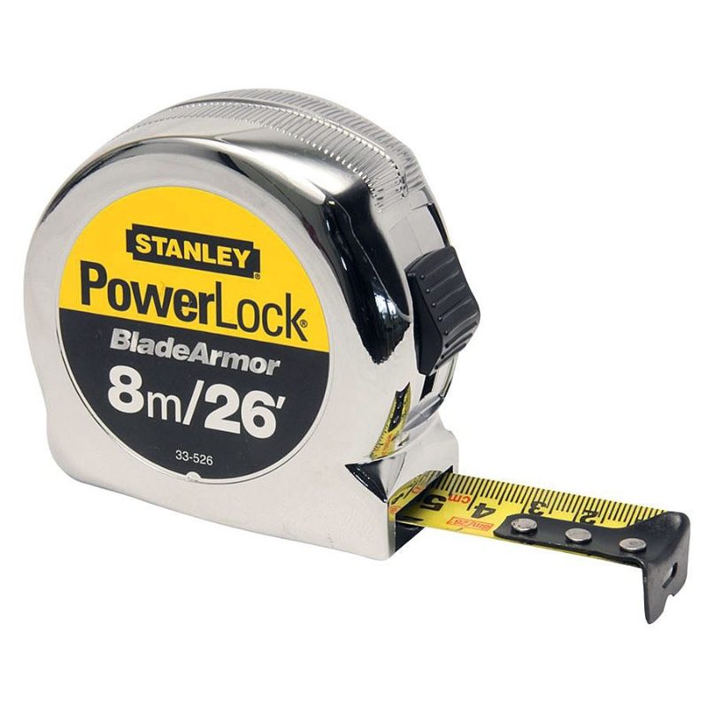 Stanley Powerlock Steel Tape Measure - 8m