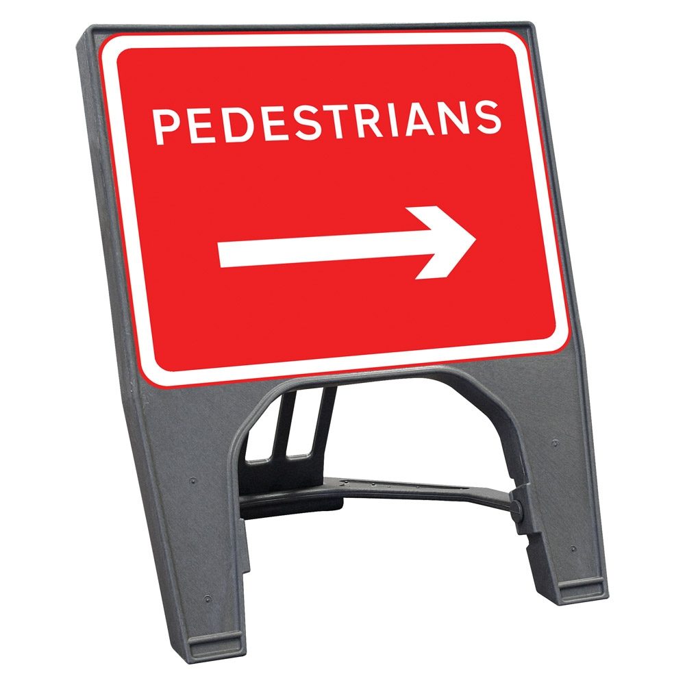 CuStack Pedestrians Right Sign - 600 x 450mm