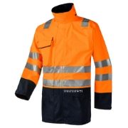 Sioen Kaldvik FR AS Arc Waterproof Breathable Hi-Vis Orange Jacket