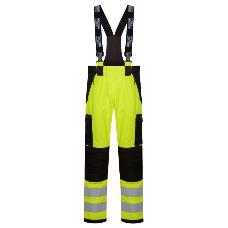 Lyngsoe ARC-LR13052 FR AS Waterproof Breathable Arc Hi-Vis Yellow Rain Trousers