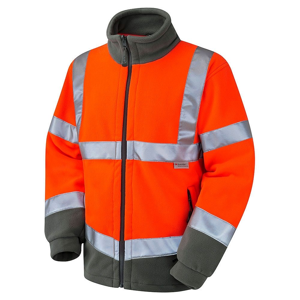 Leo Hartland Rail Hi Vis Orange Fleece Jacket