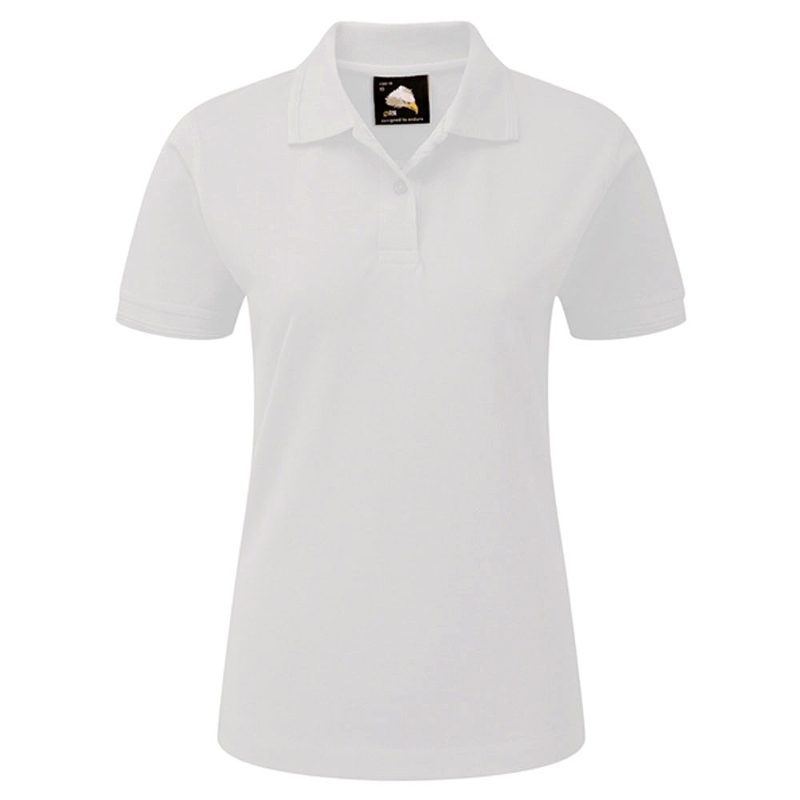 Orn Eagle Women's Short Sleeve Polo Shirt - White