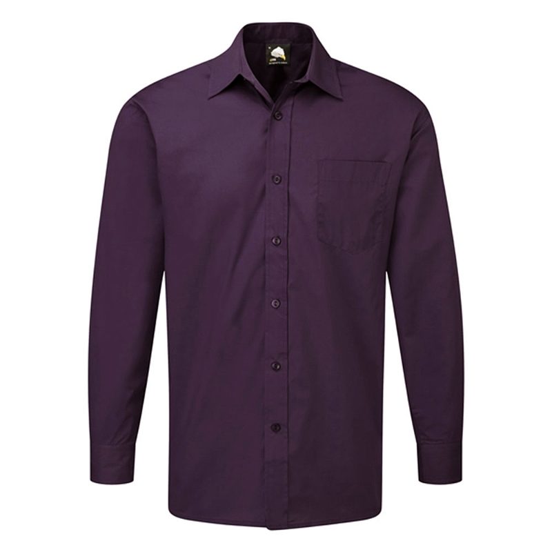 Orn Essential Men's Long Sleeved Shirt - 105gsm - Purple