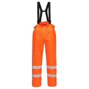 Portwest Bizflame Rail FR AS Waterproof Breathable Hi-Vis Orange Trousers