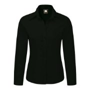 Orn Oxford Women's Long Sleeve Blouse - Black