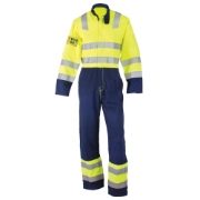 Q-Flame FR AS Arc 4kA Hi-Vis Yellow / Navy Two-Tone Coveralls