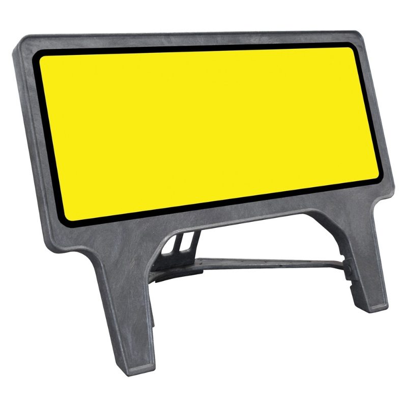 CuStack Yellow Face, Black Border Sign - 1050 x 450mm
