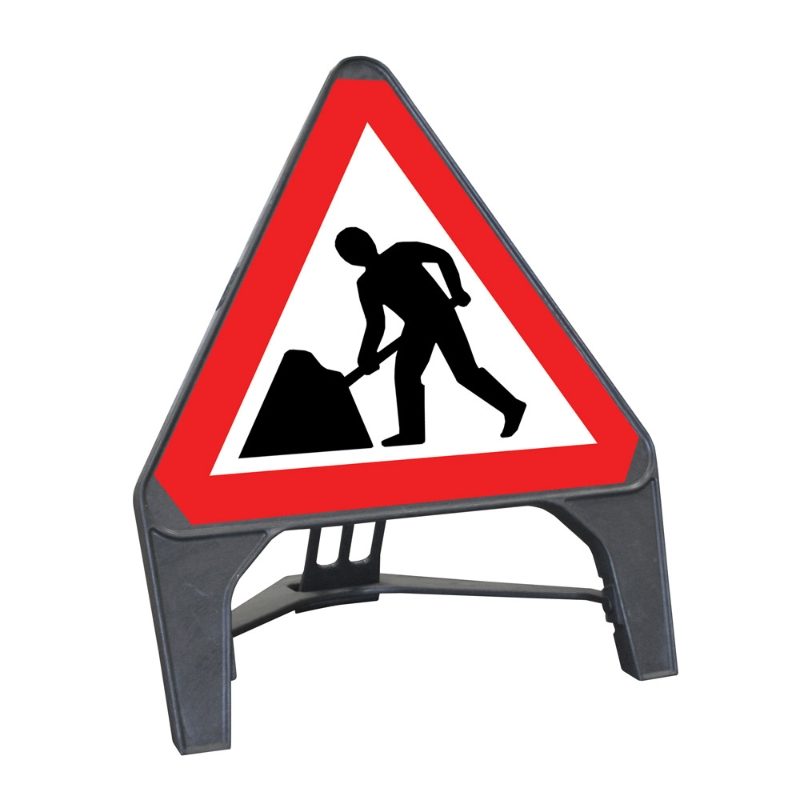 CuStack Men at Work Roadworks Triangular Sign - 750mm