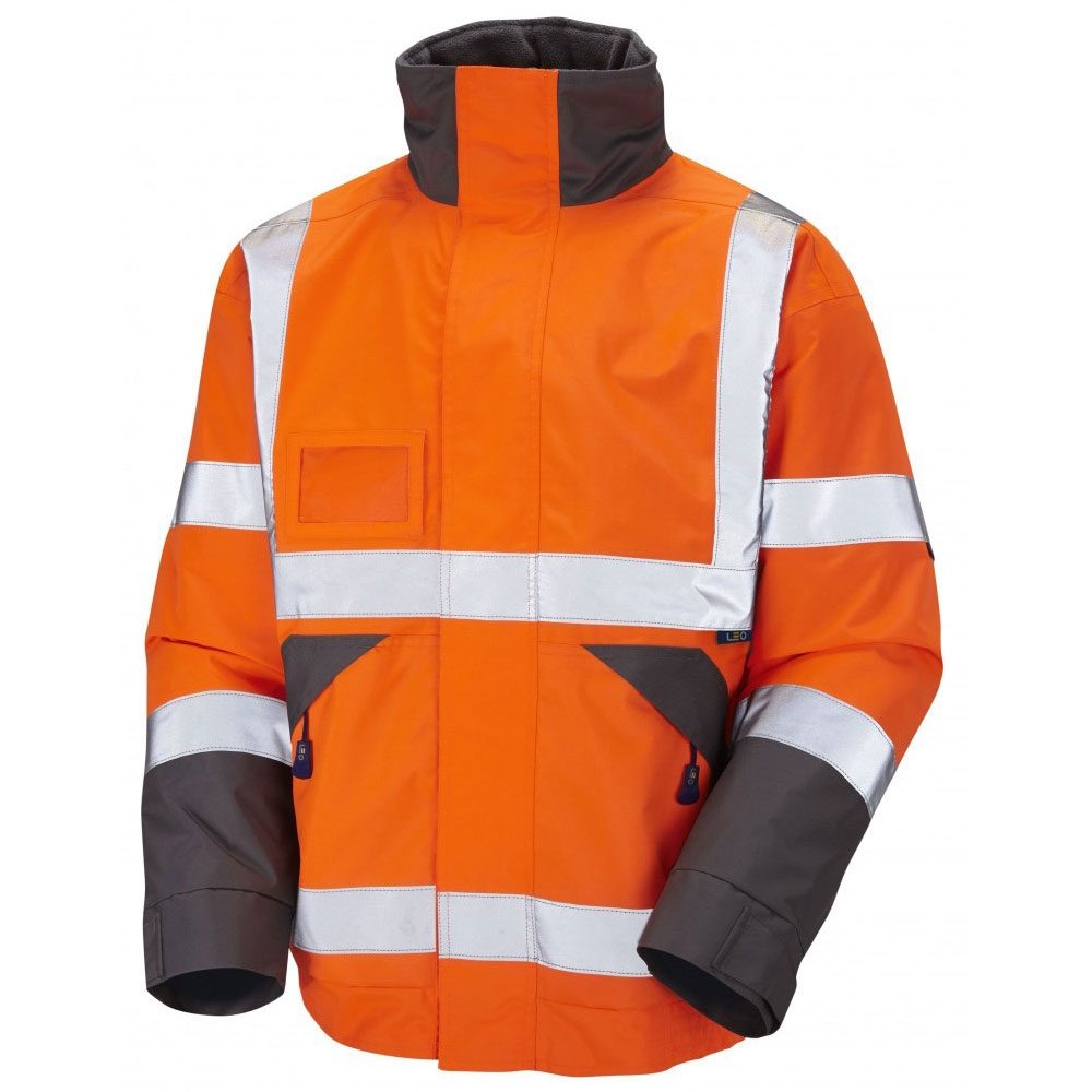 Leo Bickington Rail Waterproof Hi-Vis Superior Orange Bomber Jacket