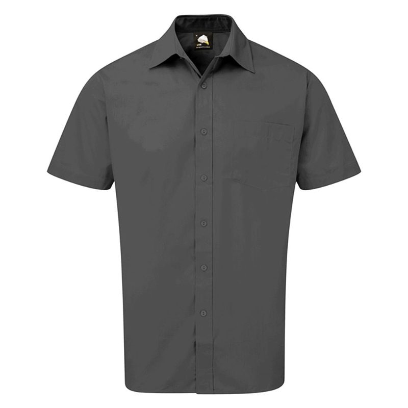 Orn Essential Men's Short Sleeved Shirt - 105gsm - Dark Grey