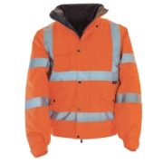 Rail Waterproof Hi-Vis Orange Bomber Jacket