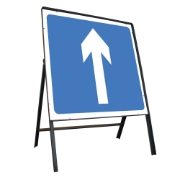 One Way Riveted Square Metal Road Sign - 750mm