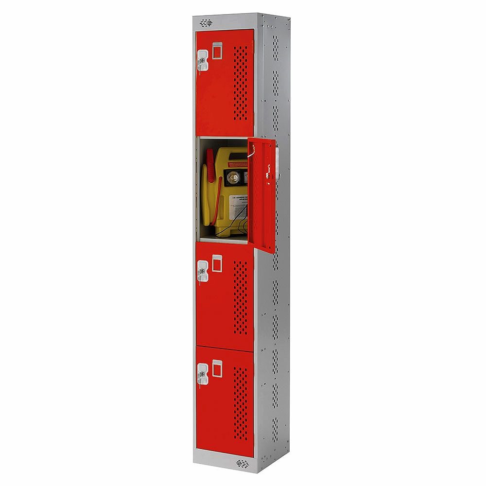 Tool Charging Locker - 4 Compartments - 1800 x 300 x 450mm