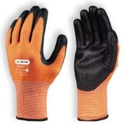 Skytec TRC702 Tricolore PU Orange Safety Gloves - Cut Level C