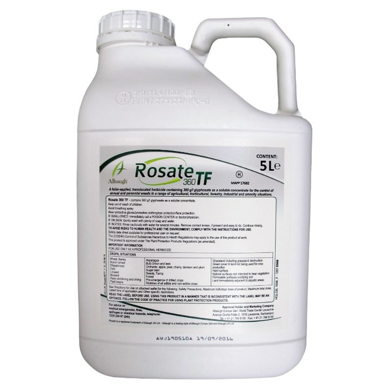 Rosate 360 TF Glyphosate Weed Killer - 5 Litre