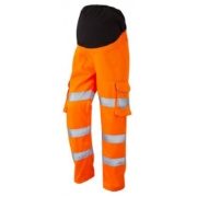 Leo Verity Women's Rail Hi-Vis Orange Maternity Trousers