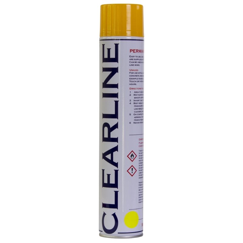 Permanent Road Marking Spray Paint - 750ml - Yellow