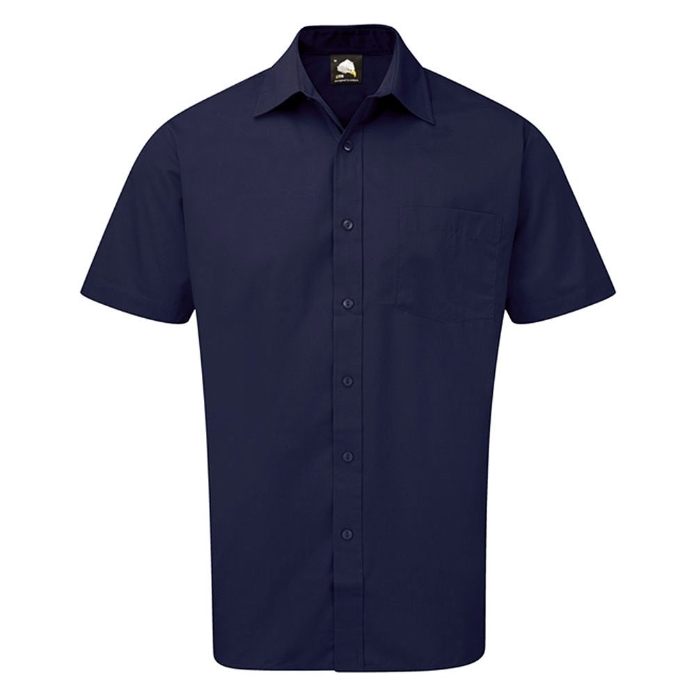 Royal blue mens hot sale dress shirt short sleeve