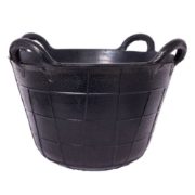 Tyre Rubber 4 Handled Basket Bucket - 37 Litre