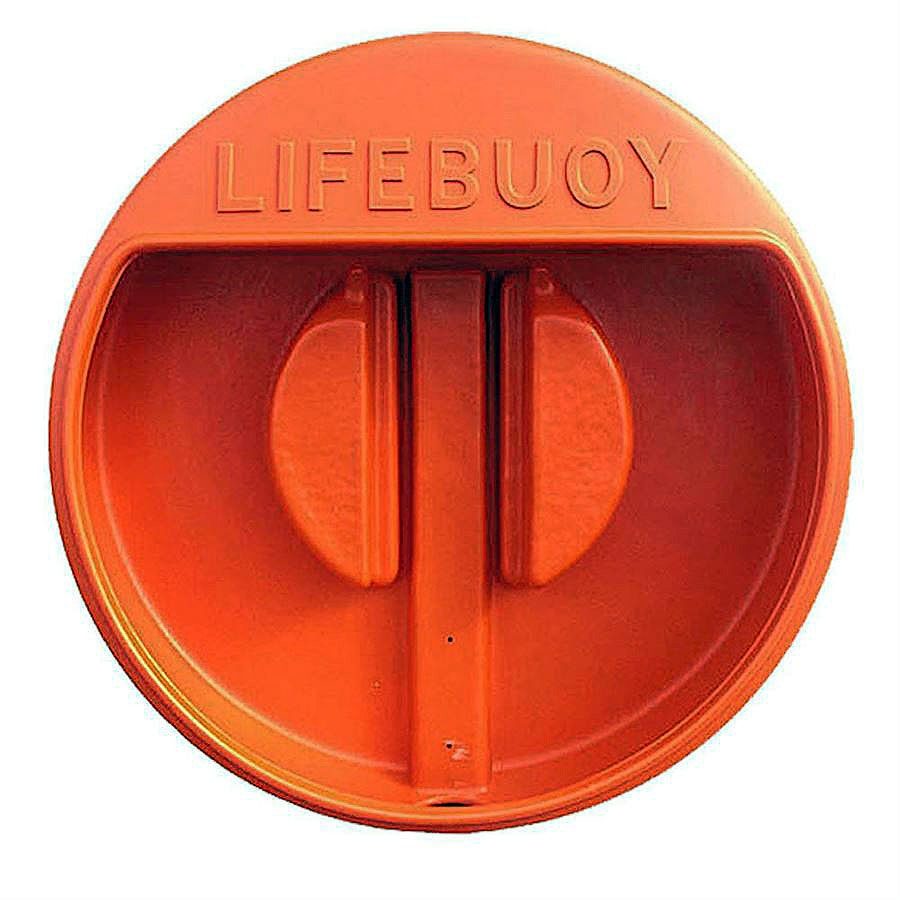 Lifebuoy Holder - Bright Orange - Wall Mounted