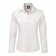 Orn Oxford Women's Long Sleeve Blouse - White