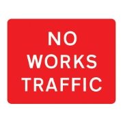 No Works Traffic Metal Road Sign Plate - 1050 x 750mm