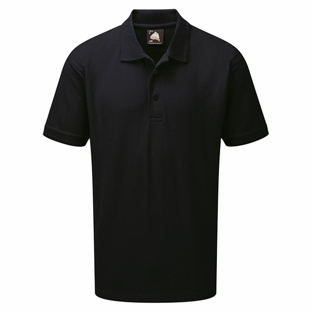 Orn Oriole Wicking Short Sleeve Polo Shirt - Navy