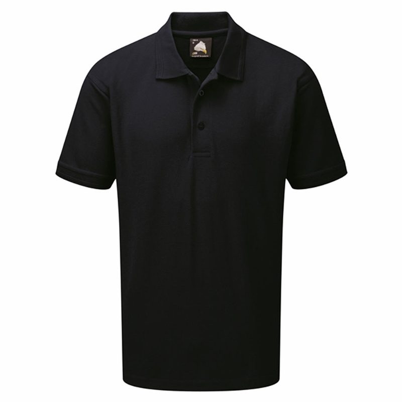 Orn Oriole Wicking Short Sleeve Polo Shirt - Navy