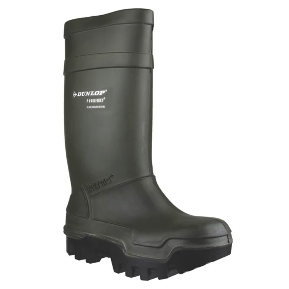 Dunlop Purofort Thermo+ Safety Wellingtons - Green - PF Cusack