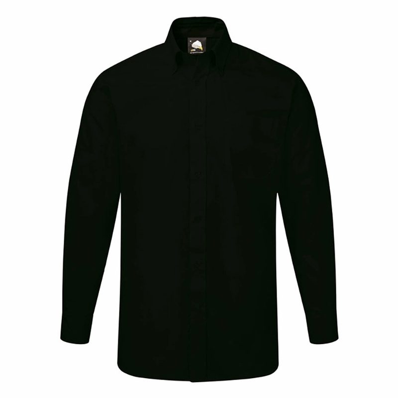 Orn Oxford Men's Long Sleeved Shirt - 130gsm - Black