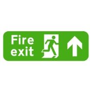 Fire Exit Arrow Up Sign - 600 x 200 x 1mm