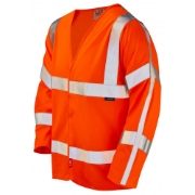 Leo Parkham Rail FR Hi-Vis Long Sleeve Orange Waistcoat