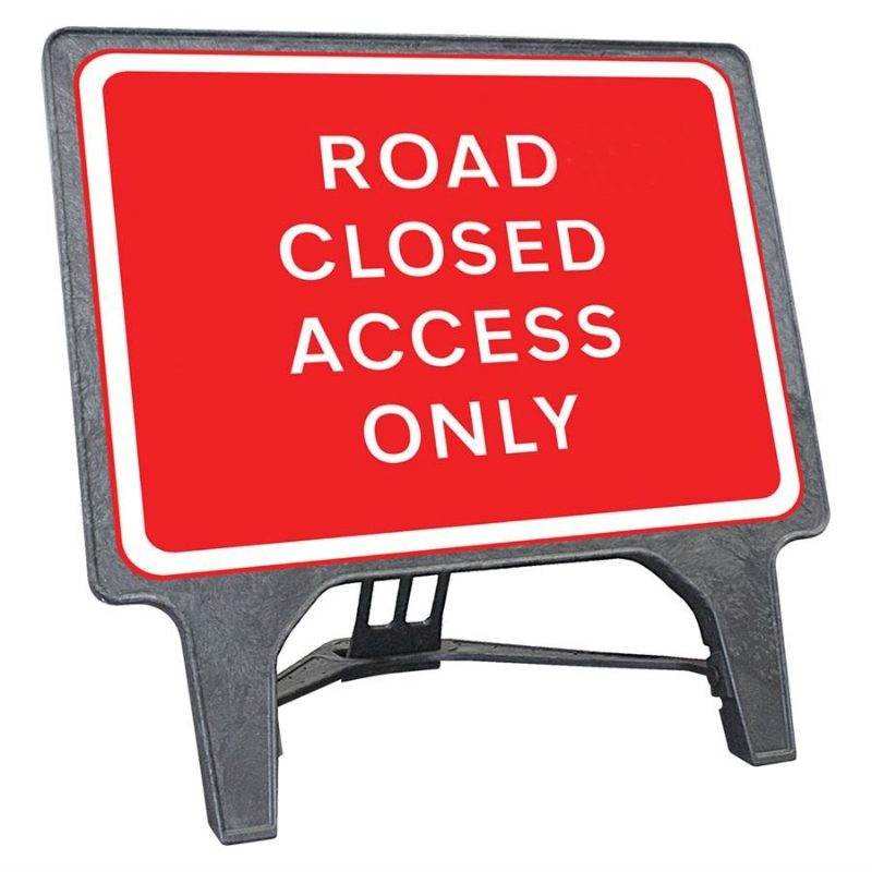 CuStack Road Closed Access Only Sign - 1050 x 750mm