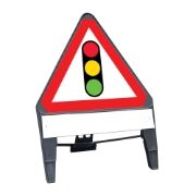 CuStack Traffic Signals Triangular Sign with Supplement Plate - 750mm