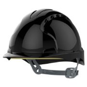 JSP EVO3 Vented Slip Ratchet Safety Helmet - Black