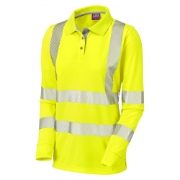 Leo Pollyfield Women’s Hi-Vis Coolviz Plus Sleeved Yellow Polo Shirt