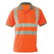 Rail Hi-Vis Short Sleeve Orange Polo Shirt
