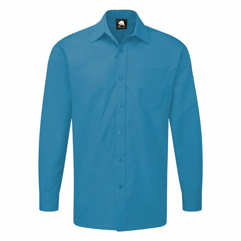 Orn Essential Men's Long Sleeved Shirt - 105gsm - Teal