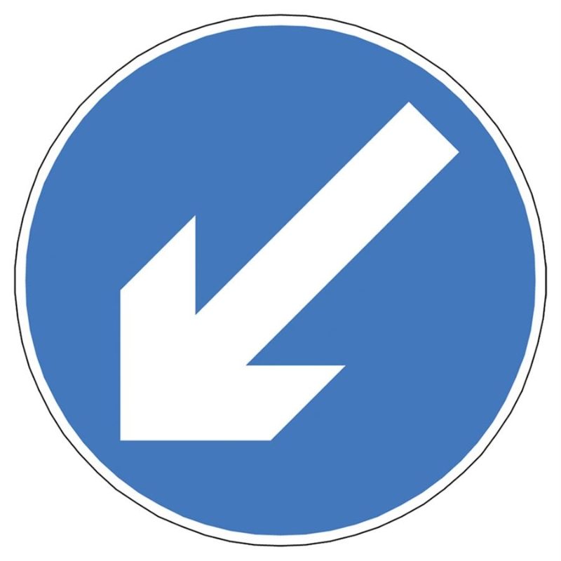 CuStack Keep Left / Right Sign Plate - 750mm