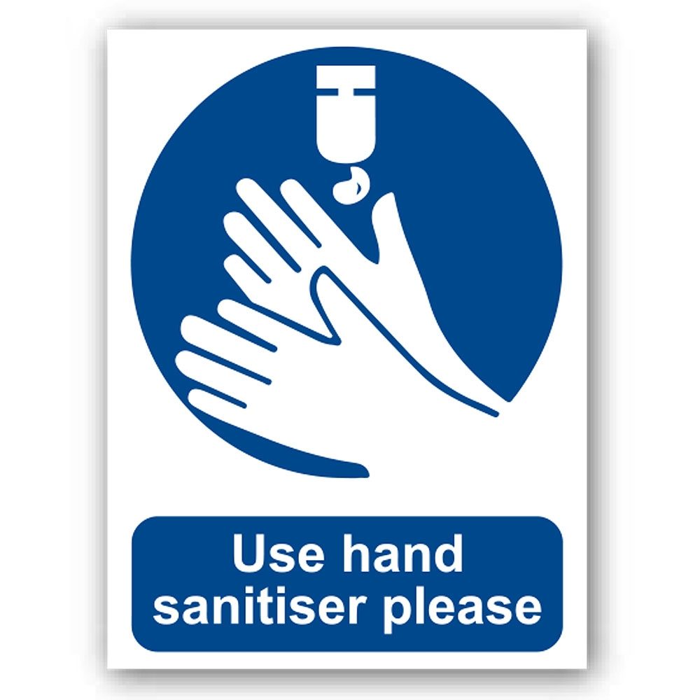 Use Hand Sanitiser Please Self Adhesive Vinyl - 150mm x 200mm