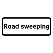 Classic Road Sweeping Roll Up Road Sign Supplement Plate - 750mm
