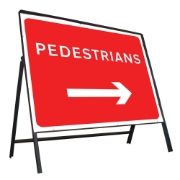 Pedestrians Right Riveted Metal Road Sign - 600 x 450mm