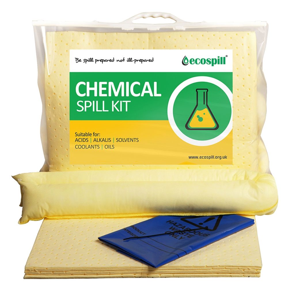 Ecospill Chemical Spill Response Kit - Clip Top Carrier - 15 Litre