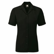 Orn Oxford Premium Women's Short Sleeve Blouse - Black