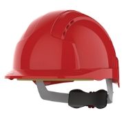 JSP EVOLite Vented Wheel Ratchet Safety Helmet - Red