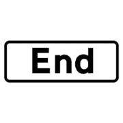 Classic End Roll Up Road Sign Supplement Plate - 750mm