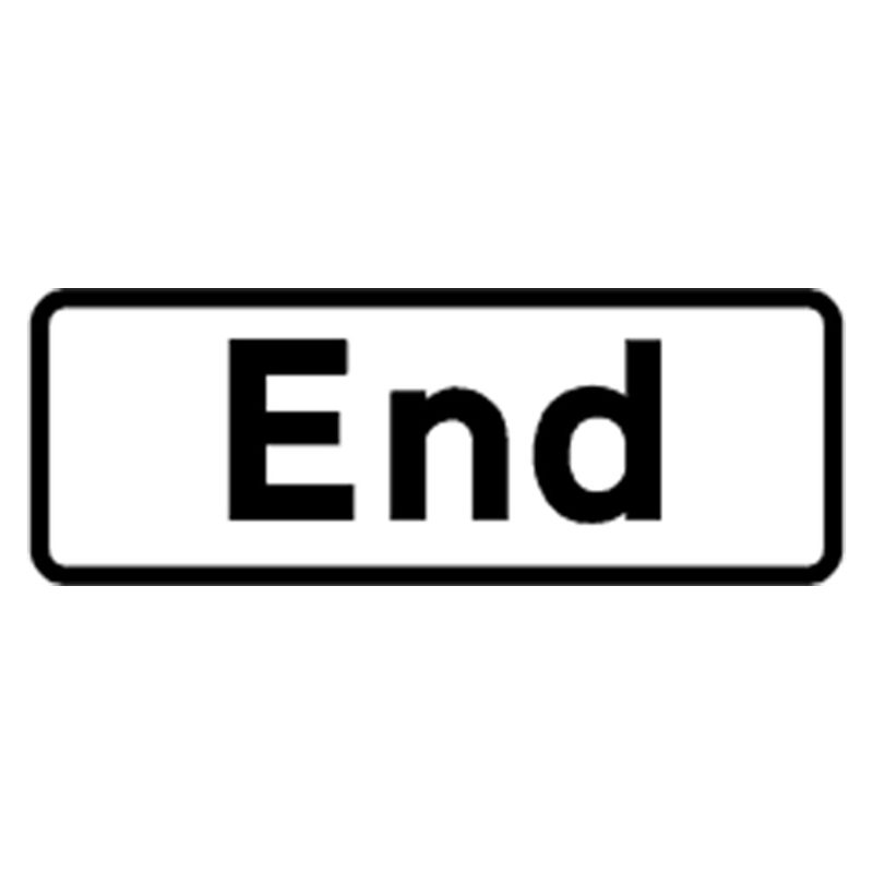 Classic End Roll Up Road Sign Supplement Plate - 750mm