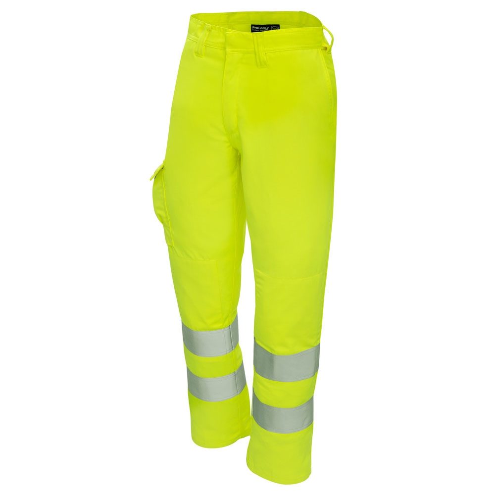 ProGARM 7418 FR AS Arc Hi-Vis Yellow Trousers - Tall Leg